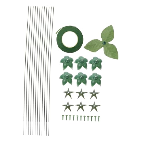 HAPINARY Floristendraht Teilig DIY Blumenstiele mit Grünem Blumendraht Floristenband und Zubehör für Hochzeitssträuße Blumenarrangements und Handwerkliches Basteln Zuhause von HAPINARY