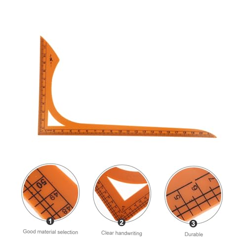 HAPINARY Förmiges Schneiderlineal mit Klarer Präzises Messwerkzeug für Nähen und Patchwork Glatte Oberfläche ohne Grate für Anfänger und zum Kleidung Zuschneiden und Entwerfen von HAPINARY
