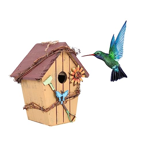 HAPINARY Hängendes Holzhaus Für Vögel Ländlicher Hängeanhänger Vogelhausmodell Landhausschmuck Holzschmuckanhänger Hängendes Holzhaus Gartenholzhaus Vogelhäuschen Aus Holz HAPINARY Hängendes Holzhaus Für Vögel Ländlicher Hängeanhänger Vogelhausmodell Landhausschmuck Holzschmuckanhänger Hängendes Holzhaus Gartenholzhaus Vogelhäuschen Aus Holz von HAPINARY