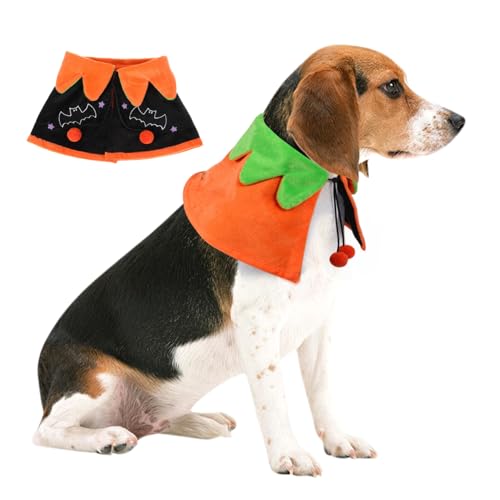HAPINARY Halloween Haustierumhang Doppelseitiger Atmungsaktiver Hundemantel aus Strapazierfähigem Material Bequemes Kostüm für Party Cosplay Haustiergeburtstag und Fotoshootings von HAPINARY