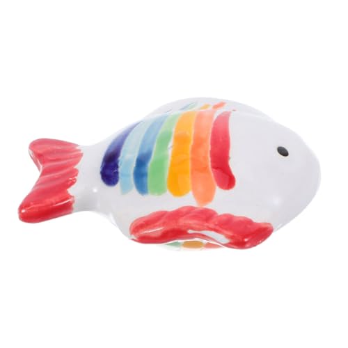 HAPINARY Handbemalte Schwimmende Keramikfisch-Figuren Farbige Streifen Langlebige Aquarium-deko für Teiche und Unterwasserlandschaften von HAPINARY