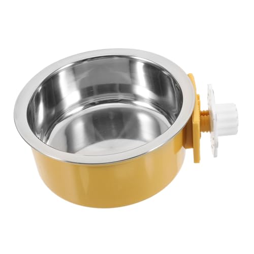 HAPINARY Hundenapf zum Aufhängen mit Gelbem Clip Edelstahl Futternapf für Kleine Hunde Auslaufsicherer Wassernapf für Haustierkäfige Abnehmbar Platzsparend und Leicht zu Befestigen HAPINARY Hundenapf zum Aufhängen mit Gelbem Clip Edelstahl Futternapf für Kleine Hunde Auslaufsicherer Wassernapf für Haustierkäfige Abnehmbar Platzsparend und Leicht zu Befestigen von HAPINARY