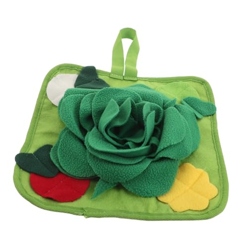 HAPINARY Interaktive Schnüffelmatte Grün Langsame Fütterungsspielmatte und Leckerli-Spender für Kaninchen Meerschweinchen Frettchen und Chinchillas Geistige Anregung und Stressabbau für von HAPINARY