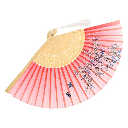 HAPINARY Japanischer Faltbarer Tanzfächer aus Langlebigem Material Leichter Handfächer für Bühnenauftritte Hochzeiten und Sommer Tragbarer Performance Fan im Klassischen Stil mit Rotem HAPINARY Japanischer Faltbarer Tanzfächer aus Langlebigem Material Leichter Handfächer für Bühnenauftritte Hochzeiten und Sommer Tragbarer Performance Fan im Klassischen Stil mit Rotem von HAPINARY