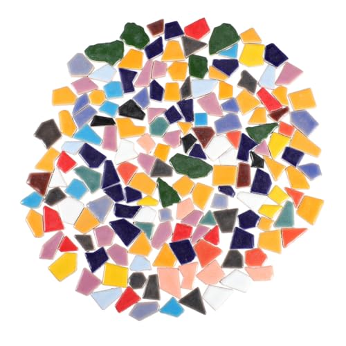 HAPINARY Keramik Mosaikstücke Unregelmäßige Steine DIY Basteln Sichere Kanten Glatte Oberfläche Frostsicher für Wanddeko Garten Kunsthandwerk von HAPINARY