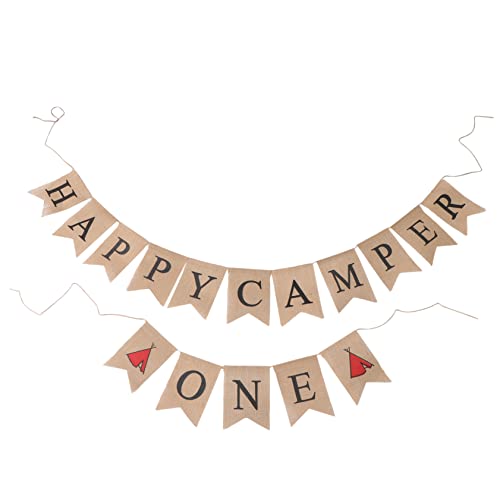HAPINARY Langlebiges Leinen Wimpelbanner mit Swallowtail Design Vintage Party Deko Mehrfach Verwendbar für Geburtstagsfeier Camping und Themenpartys Stilvolle Geburtstagsdeko und von HAPINARY