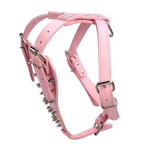 HAPINARY Metallnieten Haustiergeschirr Verstellbar Sicher Komfortabel Für Kleine Hunde und Katzen Brustgeschirr Für Training und Reisen Rosa HAPINARY Metallnieten Haustiergeschirr Verstellbar Sicher Komfortabel Für Kleine Hunde und Katzen Brustgeschirr Für Training und Reisen Rosa von HAPINARY