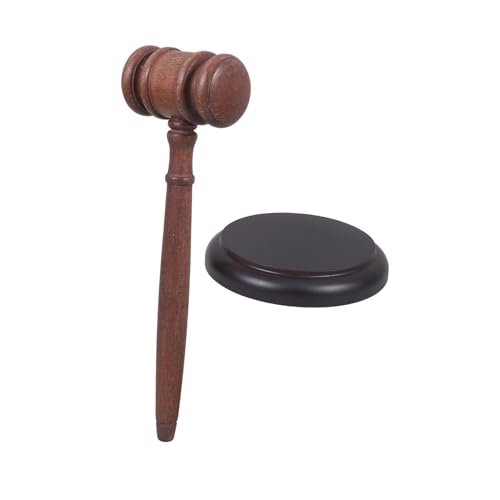 HAPINARY Richterhammer Holz mit Sockel Langlebiger Auktionshammer mit Komfortablem Griff Stilvolles Gerichtszubehör für Anwälte Auktionen und Rollenspiele Attraktives Holzdesign HAPINARY Richterhammer Holz mit Sockel Langlebiger Auktionshammer mit Komfortablem Griff Stilvolles Gerichtszubehör für Anwälte Auktionen und Rollenspiele Attraktives Holzdesign von HAPINARY