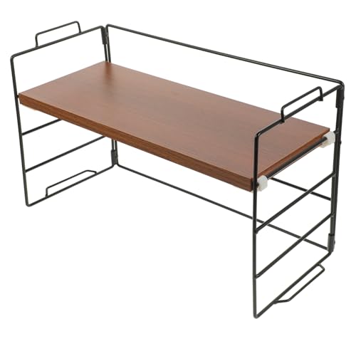 HAPINARY Tischorganizer Schreibtisch Kleines Schreibtischregal Gewürzregal Aus Holz Organizer Für Schreibtisch Aufbewahrungsregal Für Büro Und Heim von HAPINARY