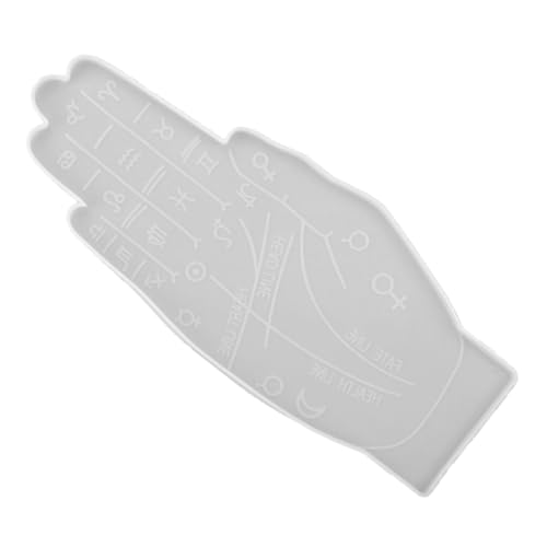 HAPINARY Silikon Gießform für Untersetzer und Tablett mit Palmistry Design Flexible Langlebige DIY Resin Form für Coaster Teetassenmatte und Dekoratives Handwerk Einfach zu Reinigen von HAPINARY