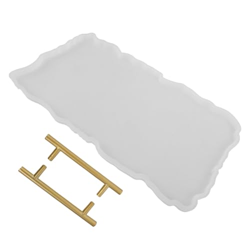 HAPINARY Silikonform Gießform mit Metallgriffen Stabile Diy Tray Form für Epoxidharz Unregelmäßige Serviertabletts Herstellung Praktische Tragegriffe Vielseitig für Wohnkultur und HAPINARY Silikonform Gießform mit Metallgriffen Stabile Diy Tray Form für Epoxidharz Unregelmäßige Serviertabletts Herstellung Praktische Tragegriffe Vielseitig für Wohnkultur und von HAPINARY