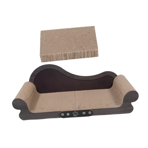 HAPINARY Sofa-förmiger Kratzbrett für Katzen aus Robustem Wellpappe-Material Verschleißfest Fördert Gesundes Krallenpflegeverhalten Drinnen für Katzen und Kätzchen HAPINARY Sofa-förmiger Kratzbrett für Katzen aus Robustem Wellpappe-Material Verschleißfest Fördert Gesundes Krallenpflegeverhalten Drinnen für Katzen und Kätzchen von HAPINARY