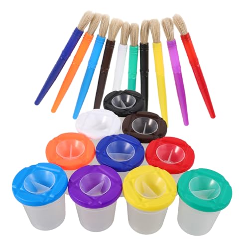 HAPINARY Teiliges Malbecher aus Kunststoff für Auslaufsicherer Kippsicherer Pinselreiniger und Mischbecher Leicht Tragbar Sicher für Vielseitigen Malspaß und Kreative Wiederverwendbar HAPINARY Teiliges Malbecher aus Kunststoff für Auslaufsicherer Kippsicherer Pinselreiniger und Mischbecher Leicht Tragbar Sicher für Vielseitigen Malspaß und Kreative Wiederverwendbar von HAPINARY