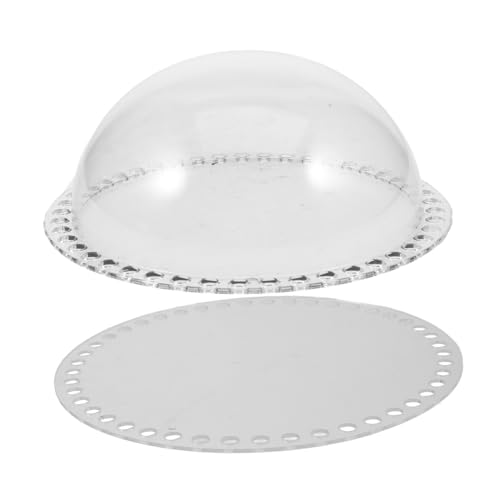 HAPINARY Transparentes Acryl Halbkugel mit Basisplatte Langlebiger Taschenboden Shaper für DIY Geflochtene Handtaschen Schutzabdeckung für Handarbeit Teiliges Zubehör für Taschengestaltung von HAPINARY