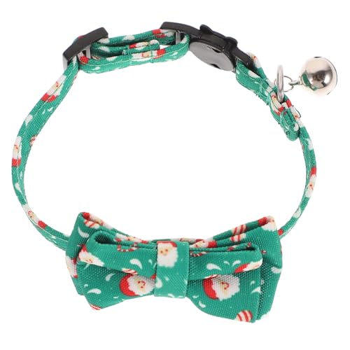 HAPINARY Verstellbares Weihnachts Katzenhalsband mit Glocke und Abnehmbarer Schleife Sicherer Breakaway Verschluss Weiches Langlebiges Material für Katzen und Kätzchen an Festtagen von HAPINARY