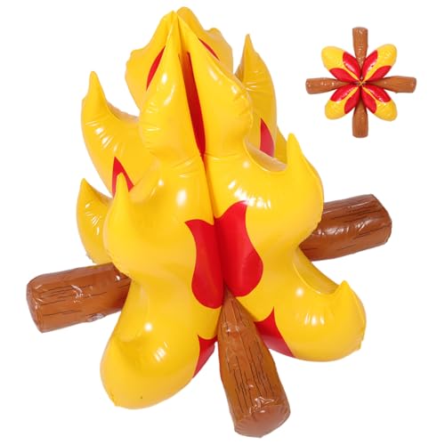HAPINARY Vivid Aufblasbares aus PVC Strapazierfähiges Party Deko für Realistisches Camping Flammendekor Buntes Lebensechtes Aufblasbares Feuerspielzeug von HAPINARY