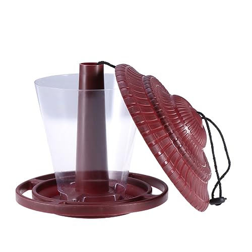 HAPINARY Vogelfütterer Birdfeeder Vögel Vogelkeimfutterautomat hängend Fütterung Garten Vogelfutterhäuschen für draußen Vogelhäuschen Obst Vogelhäuschen Terrassenvogelfutterlein rot von HAPINARY