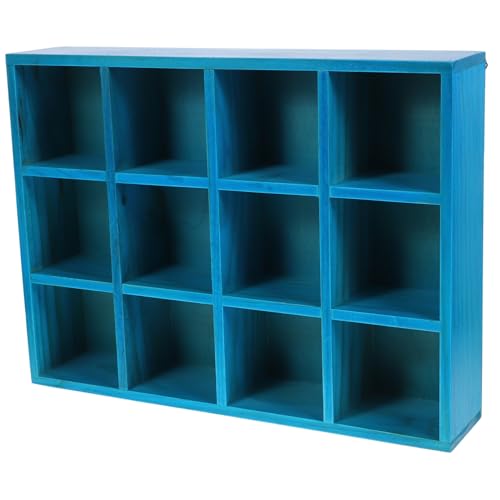 HAPINARY Wandregal aus Holz im Mediterranen Stil Fächer Aufbewahrung und Präsentation von Figuren Stabil für Elegante Raumgestaltung und Ordnung Schaffen von HAPINARY