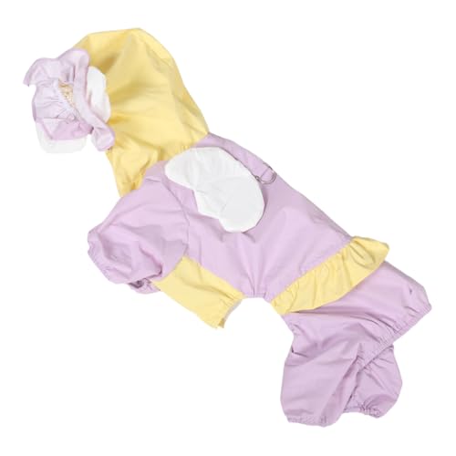 HAPINARY Wasserdichter Hunderegenmantel mit Kapuze Leichter Atmungsaktiver Hunderegenmantel für Kleine Hunde Ganzkörper Beinabdeckung Winddicht Geeignet für Frühling Herbst Winter von HAPINARY