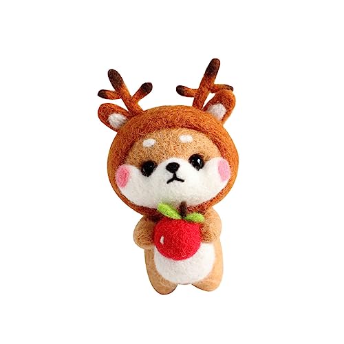 HAPINARY Wollfilz DIY Plüschpuppe Niedliches Hundemotiv Anfänger Filz Bastelset mit Bunter Wolle und Anleitung Interaktives Handarbeitsset für Erwachsene HAPINARY Wollfilz DIY Plüschpuppe Niedliches Hundemotiv Anfänger Filz Bastelset mit Bunter Wolle und Anleitung Interaktives Handarbeitsset für Erwachsene von HAPINARY