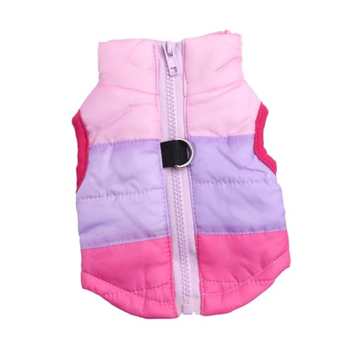 HAPINARY wasserdichte Hundeweste S Rosy Warme Weiche Baumwollweste für Kleine Hunde Atmungsaktiv Wendbar für Herbst Winter Spaziergänge und Sport von HAPINARY