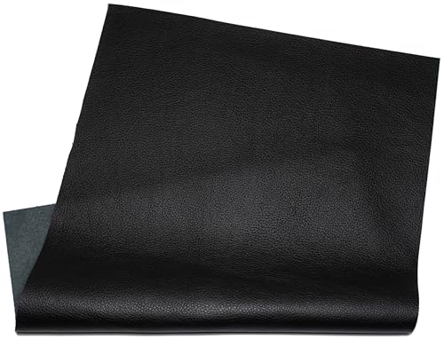 HAPPER STUDIO Leder Zuschnitte für DIY, Basteln, Handwerk und Reparatur. 1,3-1,5 mm Starkes Rindsleder (Schwarz, A2 42 x 59.4 cm) von HAPPER STUDIO