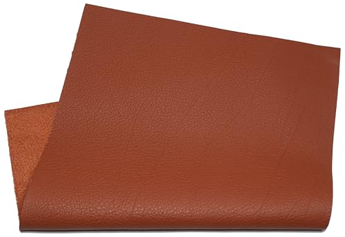 HAPPER STUDIO Leder Zuschnitte für DIY, Basteln, Handwerk und Reparatur. 1,3-1,5 mm Starkes Rindsleder (Braun Cognac, A5 14.8 x 21 cm) von HAPPER STUDIO