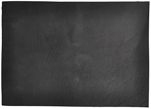 HAPPER STUDIO Rindsleder Stärke 1,6 mm. Pull-Up Crazy Horse gewachstes Leder. Echtlederblätter für Basteln. (6, Schwarz, A5 (148 x 210mm)) von HAPPER STUDIO