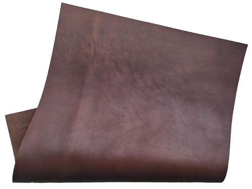 Rindsleder Zuschnitte 2 mm – Echtleder A1 bis A5 Formate – Hochwertiges Vollnarbenleder aus Italien – Lederplatten zum Basteln, Nähen, Buchbinden, Möbel & Handwerk (Braun, A2 (420 x 594mm)) von HAPPER STUDIO