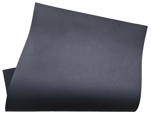 Rindsleder Zuschnitte 2 mm – Echtleder A1 bis A5 Formate – Hochwertiges Vollnarbenleder aus Italien – Lederplatten zum Basteln, Nähen, Buchbinden, Möbel & Handwerk (Schwarz, A5 (148 x 210mm)) von HAPPER STUDIO