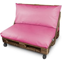 Palettenkissen aus Outdoor-Kunstleder Rosa Sitz oder Rückenbezug 120x60x20 Ohne Füllung Rosa - Rosa von HAPPERS