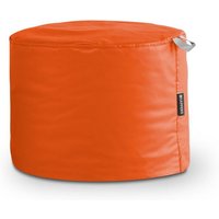 Happers - Sitzsack Pouf Hocker aus Kunstleder Orange Orange - Orange von HAPPERS