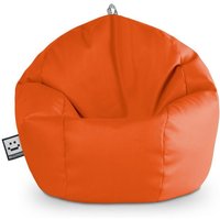 Happers - Sitzsack für Kinder aus Kunstleder Orange Uni-Größe Orange - Orange von HAPPERS
