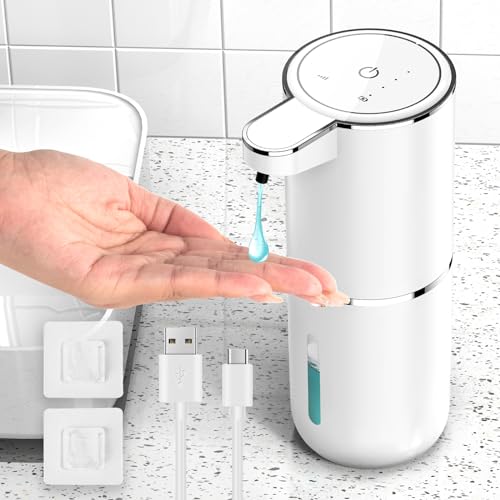 HAPPHOOH Seifenspender Automatisch, 380ml Elektrischer Seifenspender mit Sensor Infrarot, Automatischer Seifenspender Wandmontage, USB Wiederaufladbar, IPX5 Wasserdicht für Küchen,Bad,Schule,Hotel HAPPHOOH Seifenspender Automatisch, 380ml Elektrischer Seifenspender mit Sensor Infrarot, Automatischer Seifenspender Wandmontage, USB Wiederaufladbar, IPX5 Wasserdicht für Küchen,Bad,Schule,Hotel von HAPPHOOH