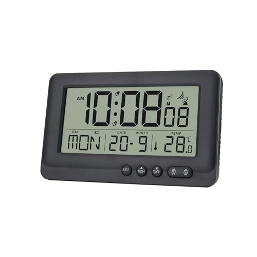 HAPPMY Funkwecker Digitalmit 2 Weckzeiten, Wecker Digital mit Licht, Funkuhr mit Temperaturanzeige, Digital Uhr mit Datum und Wochentag, Digitaler Wecker Batteriebetrieben HAPPMY Funkwecker Digitalmit 2 Weckzeiten, Wecker Digital mit Licht, Funkuhr mit Temperaturanzeige, Digital Uhr mit Datum und Wochentag, Digitaler Wecker Batteriebetrieben von HAPPMY