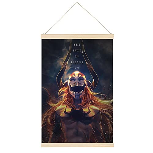 Anime Bleach Ichigo Hollow Japan Anime Manga Aufhänger Poster zum Aufhängen Scroll Poster für Zimmer ästhetische Leinwand Wandkunst 30,5 x 45,7 cm von HAPPOW