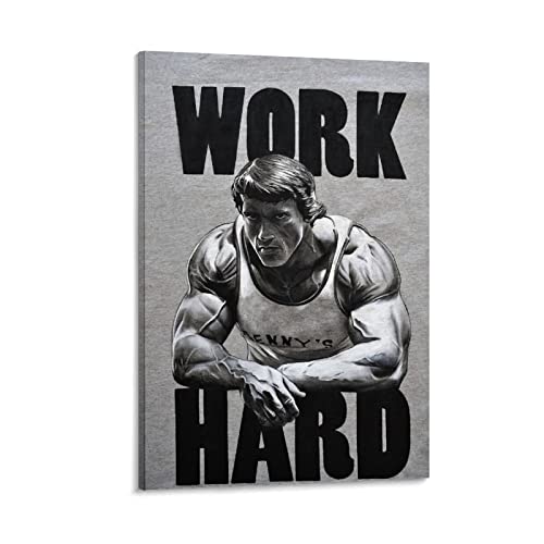 HAPPOW Arnold Schwarzenegger Poster, dekoratives Gemälde, Leinwand, Wandkunst, Dekoration für Zuhause, Schlafzimmer, 30 x 45 cm von HAPPOW