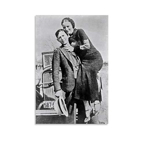 Bonnie und Clyde Poster, dekoratives Gemälde, Leinwand, Wandposter und Kunstdruck, modernes Familienschlafzimmer-Dekor, Poster, 20 x 30 cm von HAPPOW