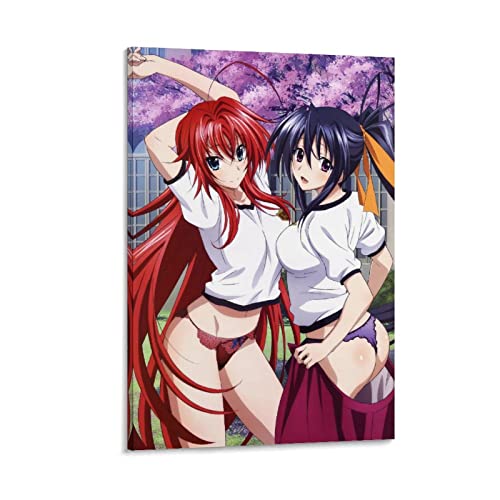 HAPPOW Anime-Poster, Hot Girl High School, DXD, heiße Anime-Charaktere, weibliches Poster, dekorative Malerei, Leinwand, Wandkunst, Dekoration für Zuhause, Schlafzimmer, Dekoration, Poster, 30 x 45 cm von HAPPOW