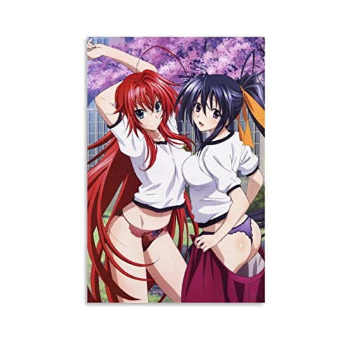 HAPPOW Anime-Poster Hot Girl High School DXD Hot Anime Charaktere Female Poster Dekorative Malerei Leinwand Wandkunst Dekor für Zuhause Schlafzimmer Dekor Poster 40 x 60 cm von HAPPOW