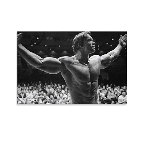 HAPPOW Arnold Schwarzenegger Mr Olympia Poster Dekorative Malerei Leinwand Wandposter und Kunstbild Druck Moderne Familienzimmer Schlafzimmer Dekor Poster 60 x 90 cm von HAPPOW