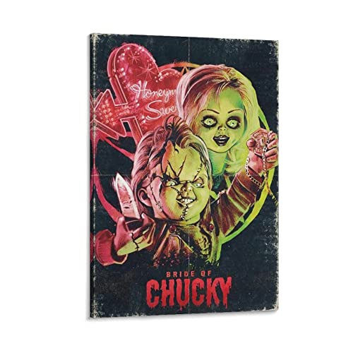 Horror-Film-Poster, Braut von Chucky, dekoratives Gemälde, Leinwand, Wandkunst, Dekoration für Zuhause, Schlafzimmer, Dekoration, Poster, 30 x 45 cm von HAPPOW