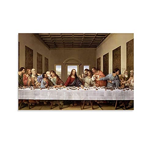 Jesus's Last Supper Poster, dekoratives Gemälde, Leinwand, Wandposter und Kunstdruck, modernes Familienschlafzimmer-Dekor, Poster, 60 x 90 cm von HAPPOW