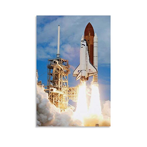 HAPPOW NASA Space Shuttle Blastoff Challenger-Poster, dekoratives Gemälde, Leinwand, Wandposter und Kunstdruck, moderne Familienschlafzimmer-Dekoration, Poster, 30 x 45 cm von HAPPOW