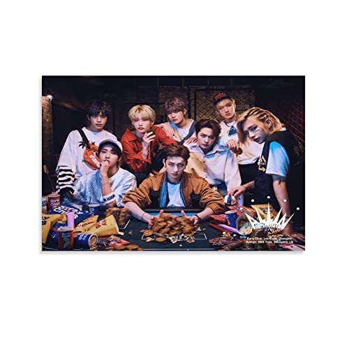 Stray Kids Poster SKZ Poster Kpop Stray Kids All Groups Members Poster Dekorative Malerei Leinwand Wandkunst Dekor für Zuhause Schlafzimmer Dekor Poster 08x12inch (20x30cm) von HAPPOW