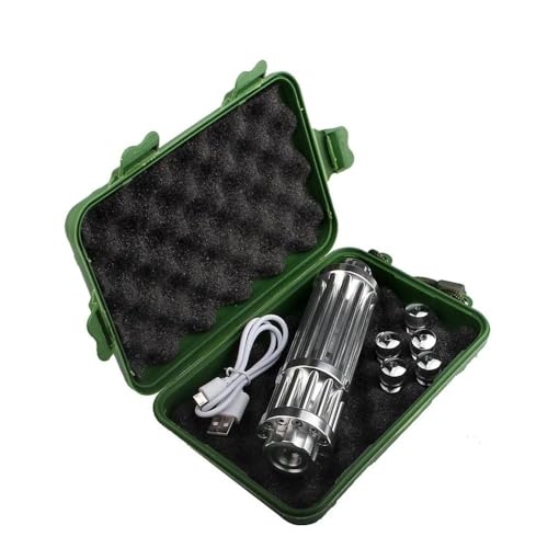 HAPPOYEER USB Rechargebale Taschenlampe Einstellbarer Fokus High Power Taktische Taschenlampe zum Wandern, 2UKJTL0402 von HAPPOYEER