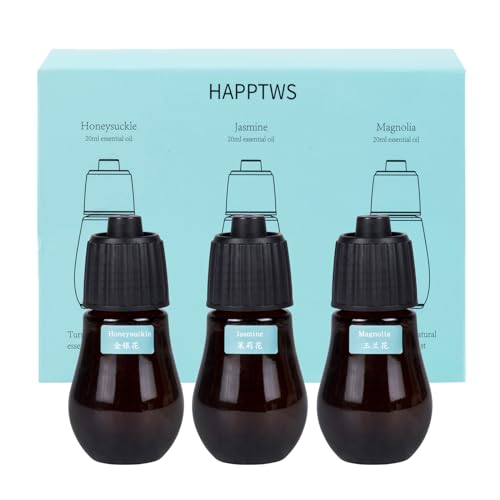 Wasserloses Diffusor-Set für ätherische Öle, Set mit Geißblatt, Jasminum Sambac und Magnolie. Kompatibel mit HAPPTWS Marke Waterless Essential Oil Diffuser Wasserloses Diffusor-Set für ätherische Öle, Set mit Geißblatt, Jasminum Sambac und Magnolie. Kompatibel mit HAPPTWS Marke Waterless Essential Oil Diffuser von HAPPTWS