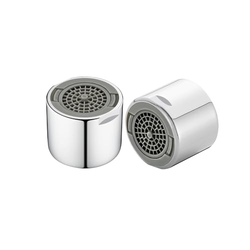 2 Stück Strahlregler FM22 aus Messing, Einstellbarer Wasseraustrittswinkel Wasserhahn Aufsatz, Abnehmbares Reinigungs Filter Sieb, für Wasserhähne, Geräuscharmes Wasser Blasenwasser von HAPPUP