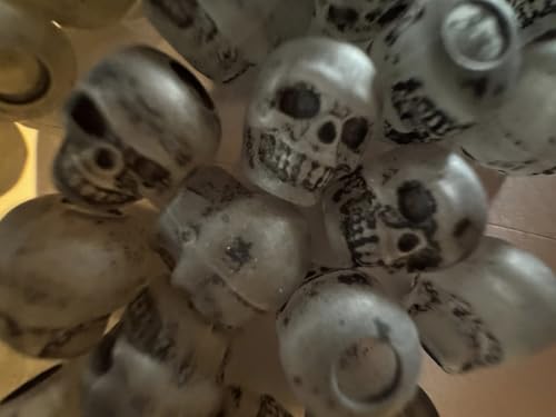 Totenkopf-Perlen | 250 Stück | Bulk Halloween Perlen Perlen Perlenzubehör Totenkopf-Perlen | 250 Stück | Bulk Halloween Perlen Perlen Perlenzubehör von HAPPY DEALS ~