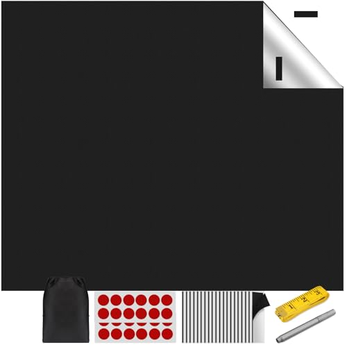 Temporäre Verdunkelungsjalousien 400 x 148 cm Fenster Verdunkelung Magnetisch Verdunklungsstoff | für Fenster Abdunkeln Sonnenschutz von HAPPY FINDING
